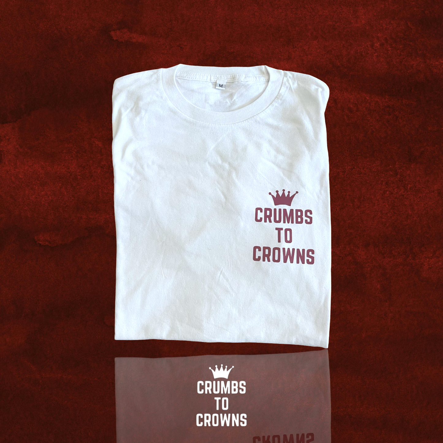 Classic Logo Tee (White/Maroon)(Size: Medium) (CLEARANCE SALE)