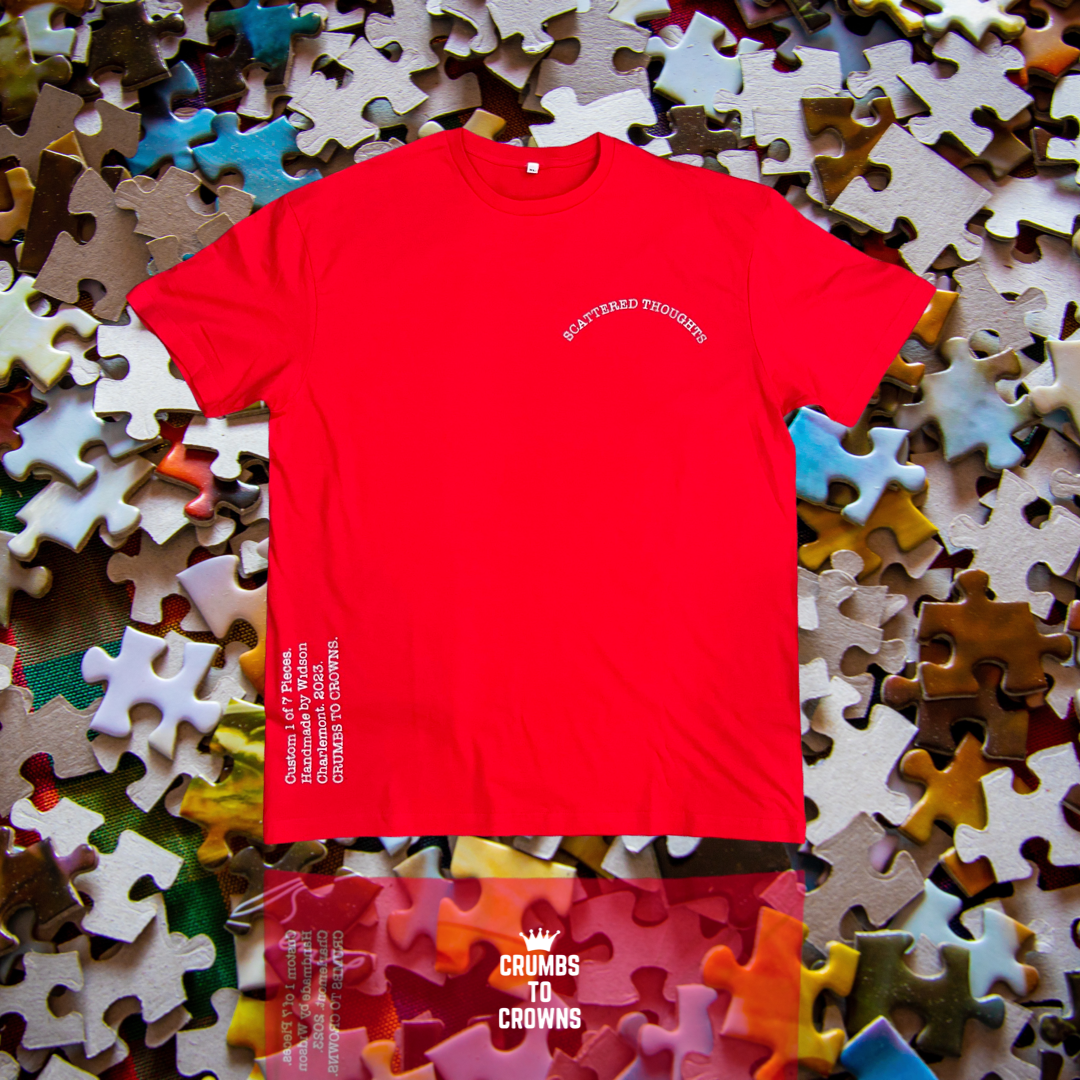 *New Arrival* Red “Scattered Thoughts” Tee