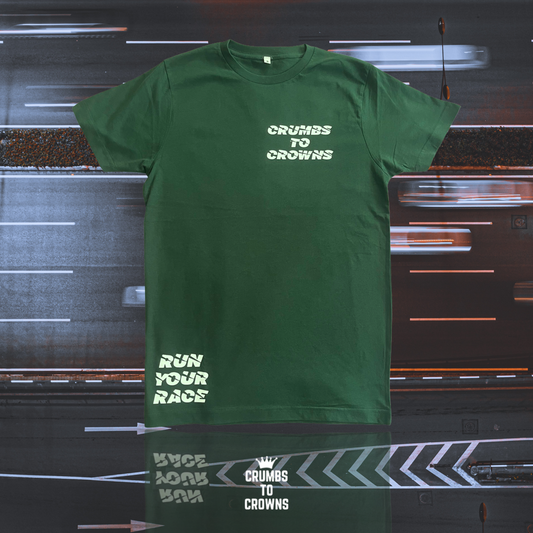 Forest Green "Run Your Race" Tee (Size: 3XL)(CLEARANCE SALE)