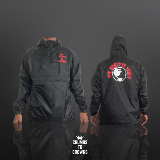 “The World Is Yours” Windbreaker Hoodie (Size: 2XL)(CLEARANCE SALE)