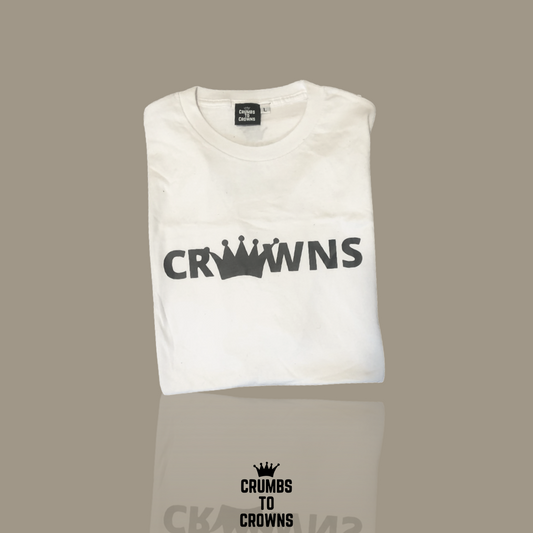CROWNS Collection Tee (White/Black)