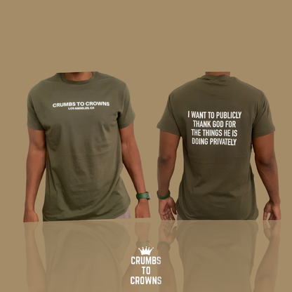 Private Blessings Tee (Olive Green/White)