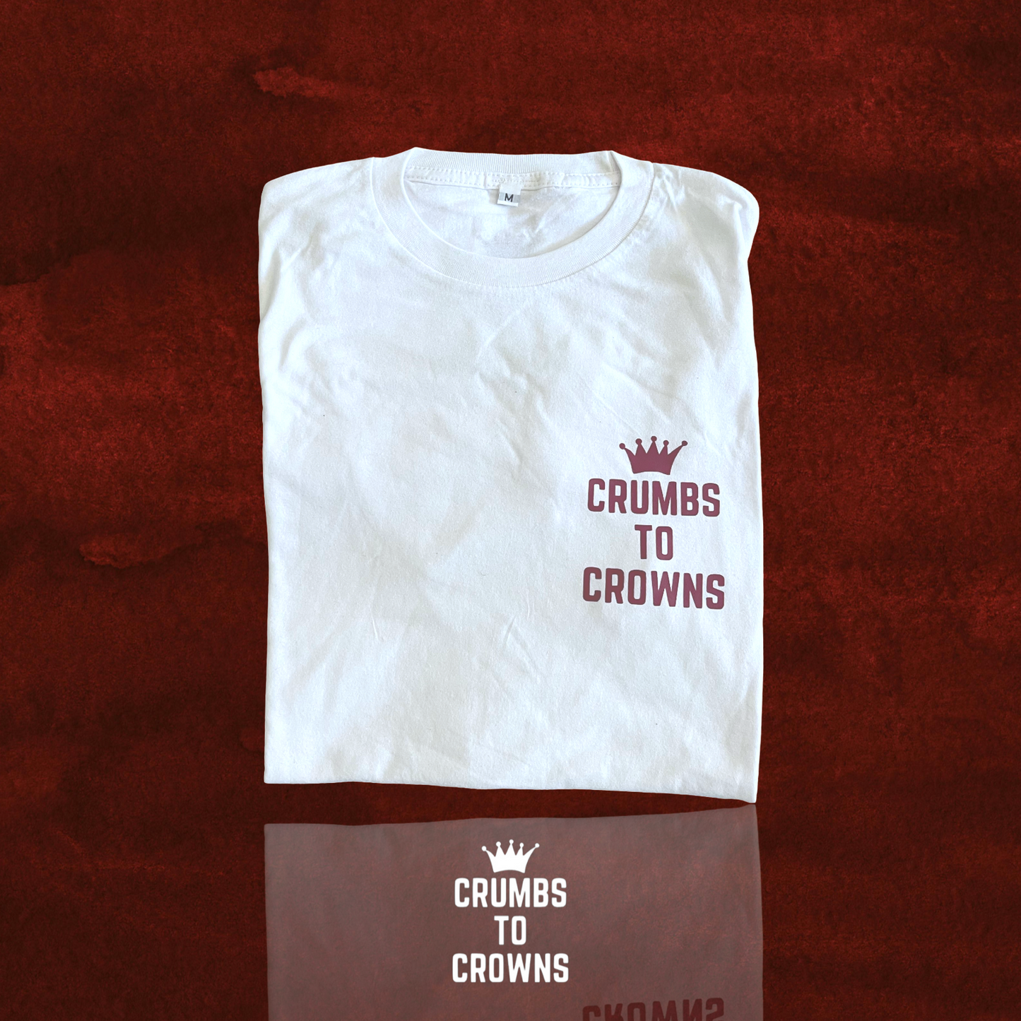 Classic Logo Tee (White/Maroon)(Size: Medium)