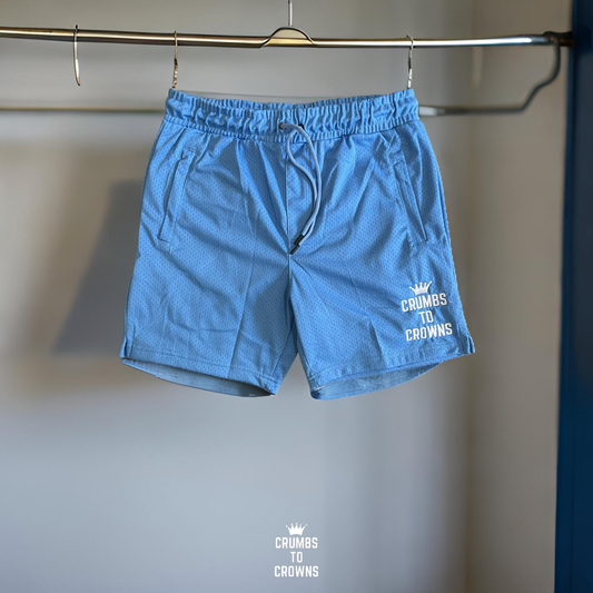 Sky Blue Mesh Shorts