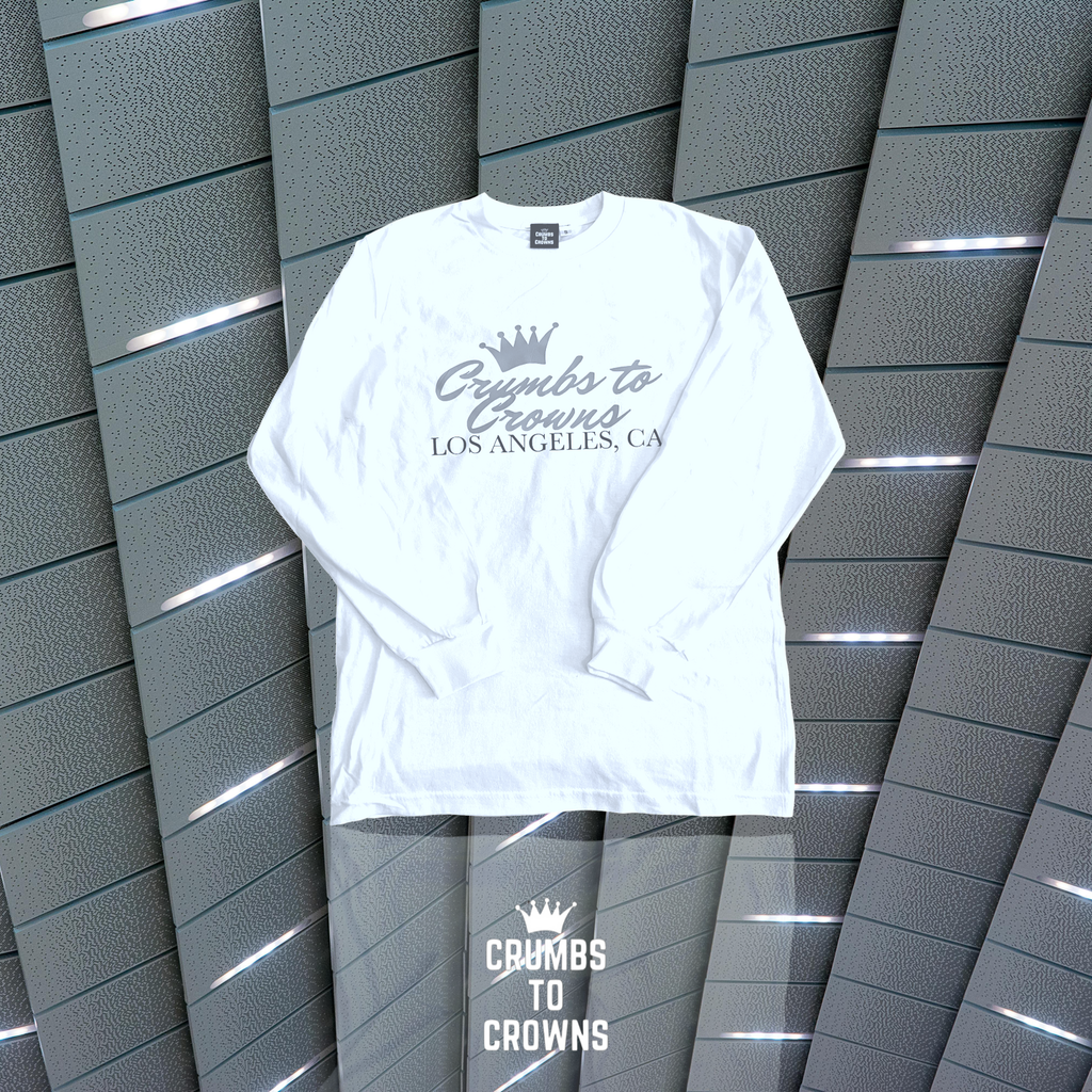 Star Life Collection Long Sleeve Tee (White/Charcoal Grey/Black)(Size: Small)(CLEARANCE)