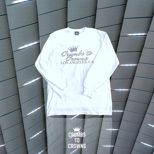 Star Life Collection Long Sleeve Tee (White/Charcoal Grey/Black)(Size: Small)(CLEARANCE SALE)