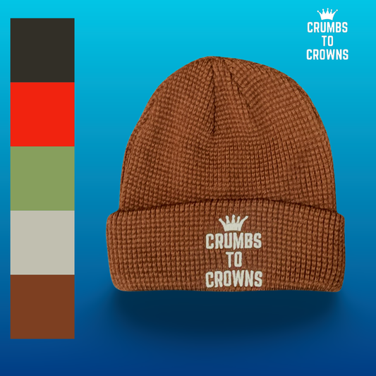 Brown Waffle Knit Beanie (New Arrival)