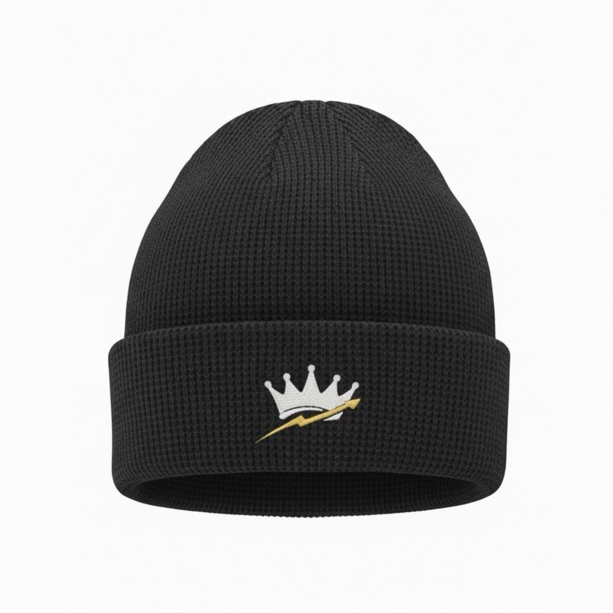 Black Waffle Beanie (New Arrival)