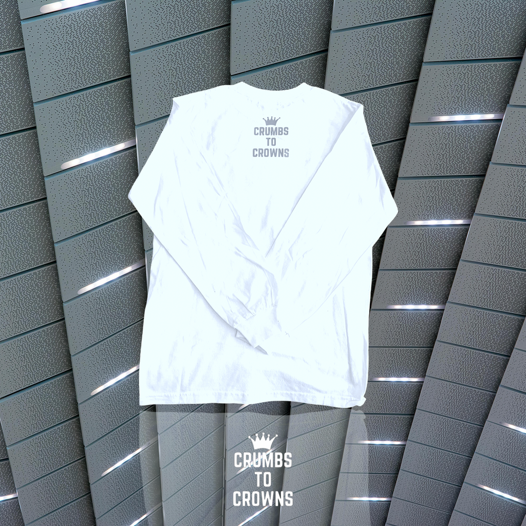 Star Life Collection Long Sleeve Tee (White/Charcoal Grey/Black)(Size: Small)(CLEARANCE)