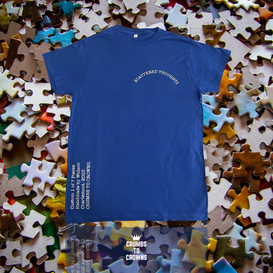 Royal Blue Scattered Thoughts Tee (Size: Medium)