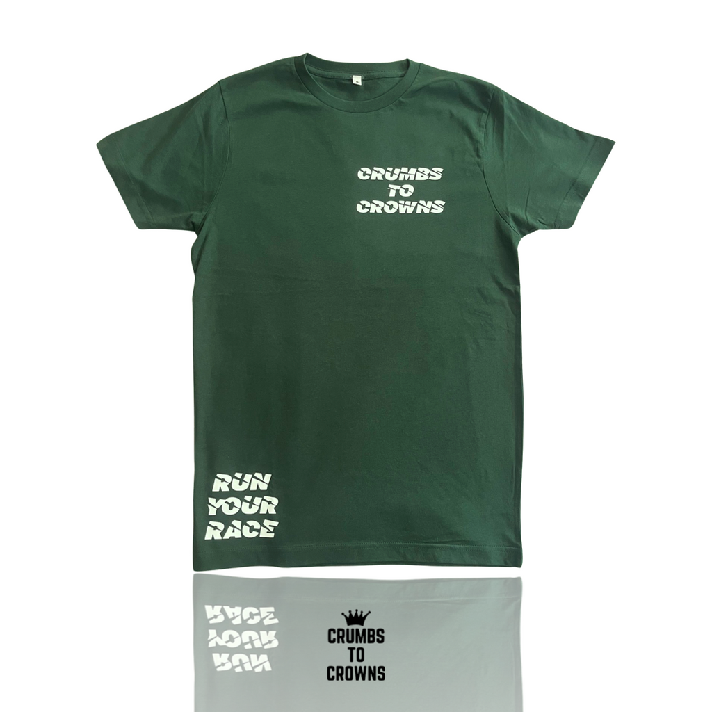 Forest Green "Run Your Race" Tee (Size: 3XL)(CLEARANCE)