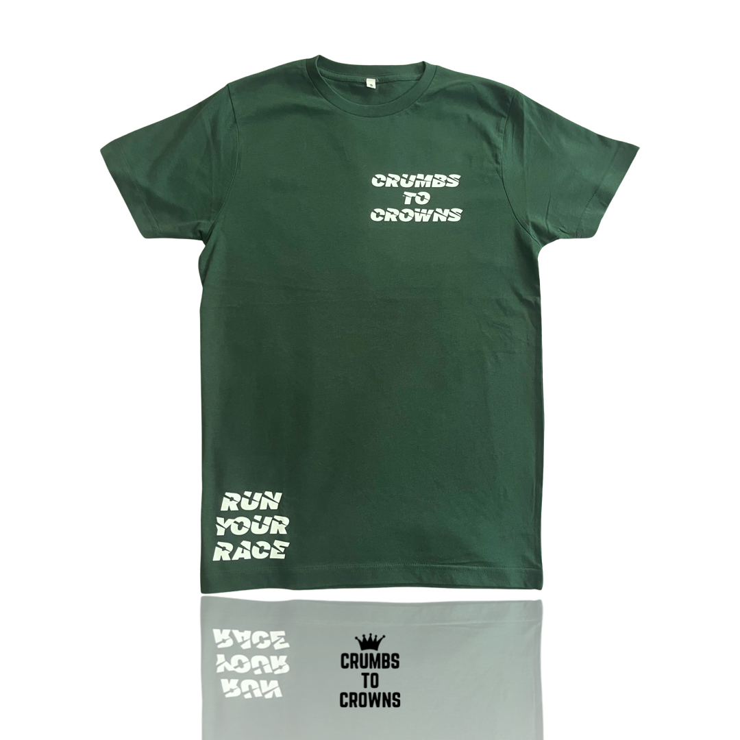Forest Green "Run Your Race" Tee (Size: 3XL)(CLEARANCE)