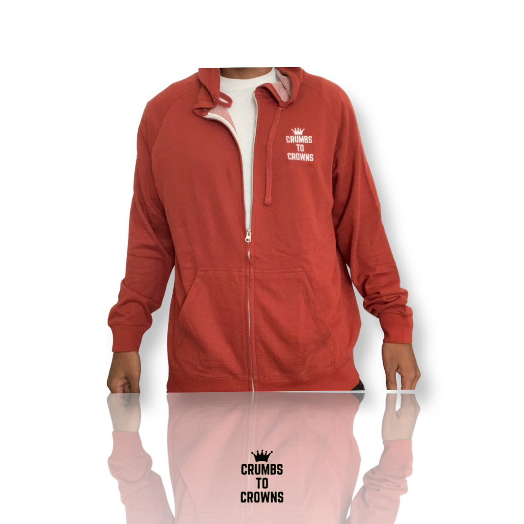 Premium Zip Up Hoodie (Paprika)(Size: 2XL) (CLEARANCE) – Crumbs To