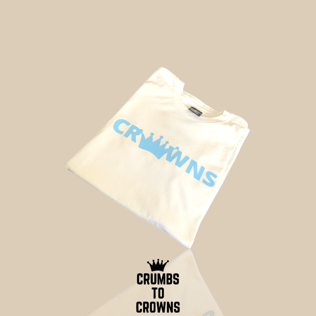 White/Sky Blue CROWNS Collection Tee