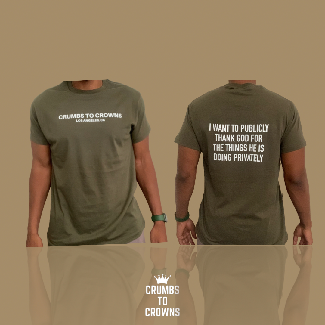 Private Blessings Tee (Olive Green/White)(Size Small)(CLEARANCE)